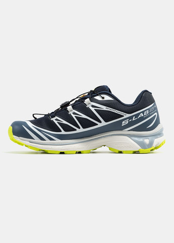 Синие демисезонные кроссовки мужские salomon xt-6 lab blue green | саломон хт-6 синие No Brand