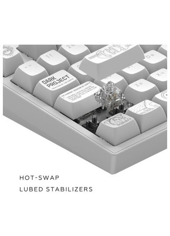 Клавіатура (DPKB_NOVA_81_ANSI_WHITE_UA) Dark Project ALU81 Terra Nova PBT RGB Mech G3MS Moonstone White (366157643)