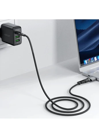 Кабель C22-05 USB-C to USB-C / magnetic aluminum alloy charging data cable Black Acefast (388967472)