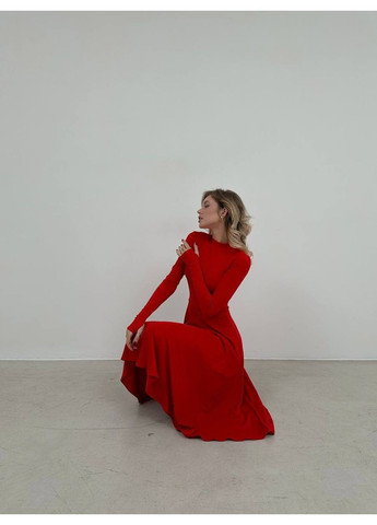 Червона повсякденний, кежуал сукня No Brand однотонна