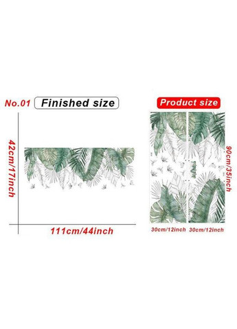Вінілові наклейки Великі зелене листя папороті (лист 60 х 90 см) Б79-12 No Brand (335976676)