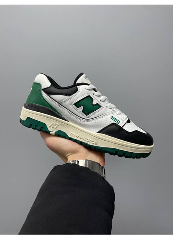 КРОСІВКИ ЖІНОЧІ NEW BALANCE 550 WHITE BLACK GREEN НЬЮ БЕЛАНС 550 No Brand сірі демісезони (367168684)
