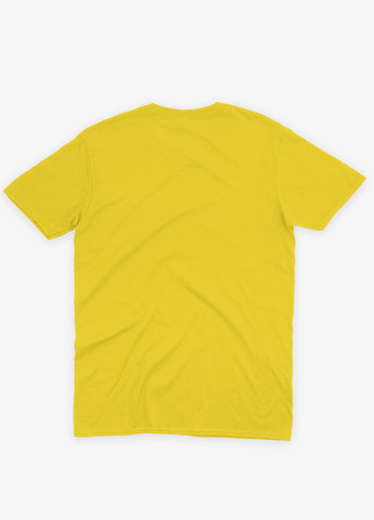 Желтая летняя женская футболка с патриотическим принтом цветы (ts001-5-sun-005-1-119-f) Modno