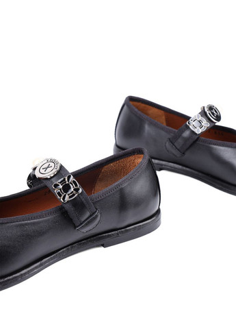 Женские женские балетки 319-21512 черная кожа. Attizzare | чёрные (325609369)