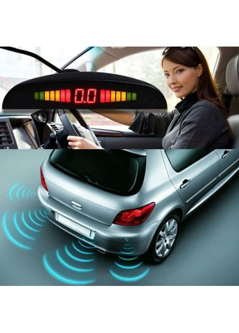 Парктроник автомобильный PAssistant на 4 датчика + LCD монитор Чёрные датчики MDR DC (371794294)