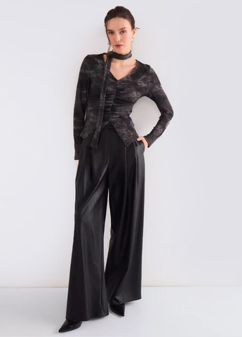 Брюки палаццо из эко кожи Egostyle (315715363)