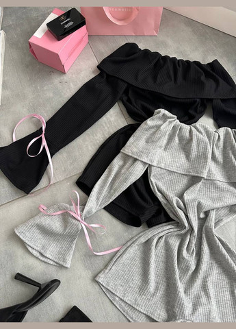 Комбінезон з відкритими плечима Avanti комбінезон-шорти меланж сірий повсякденний трикотаж