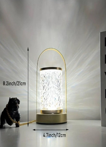 Портативна металева настільна LED лампа D15 акумуляторний нічник світильник Білий VTech (304029091)