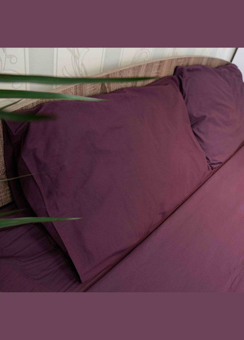Комплект двуспальный постельного белья 180х215 Поплин 120 г/м2 Хлопок (Фиолетовый) 2 х 50х70 GM Textile (273378607)