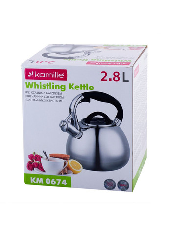 Чайник зі свистком та скляною кришкою Kamille (279315328)