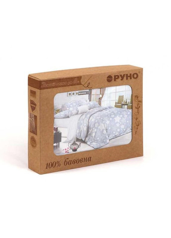 Постільна білизна бязь - Blue Star блакитний євро (20774) Руно (325694721)