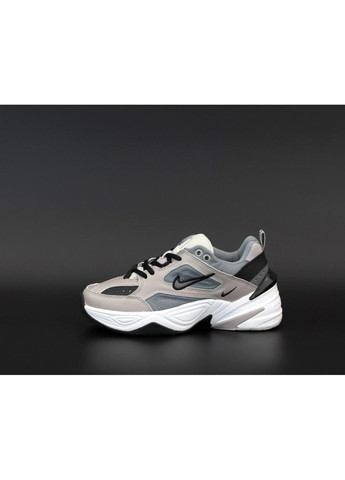 Сірі Осінні кросівки чоловічі nike m2k tekno grey white black найк м2к текно No Brand