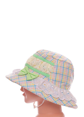 Панама для девочки на шнурке хлопковая салатовая 3г+ (50422) BABYKROHA (323470117)