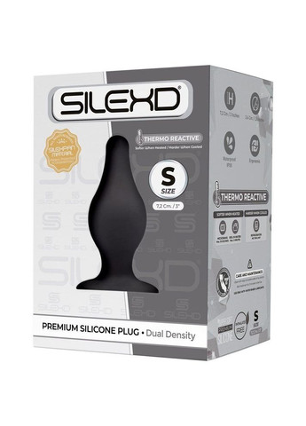 Анальная пробка (Model 2 size S) двухслойная, силикон+Silexpan, диаметр 3,4см Silexd (293959590)