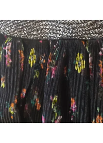 Спідниця дитяча чорна з квітковим принтом, фатинова, 7 років(122см) Matalan (406546755)