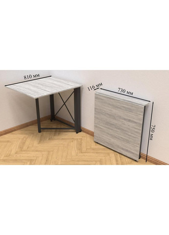 Стол-книга трансформер Орион 1 750x810x730 металл ДСП Белое 16 мм (FRD-104604) Ferrum-decor (365444962)