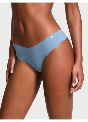Трусики-стринги женские бесшовные No-Show Thong Panty голубые Victoria's Secret (330829483)