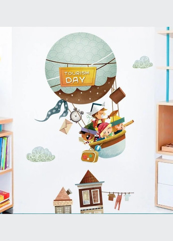 Декоративные наклейки Tourism Day воздушный шар (лист 60 х 90 см) Б156-35 BRUP (302319123)