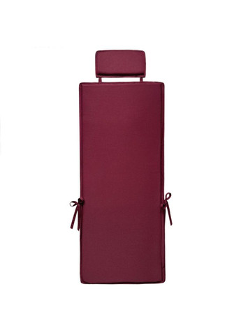 Подушка-матрац на садові крісла 100х45х2 см бордовий з підголівником No Brand (324832799)