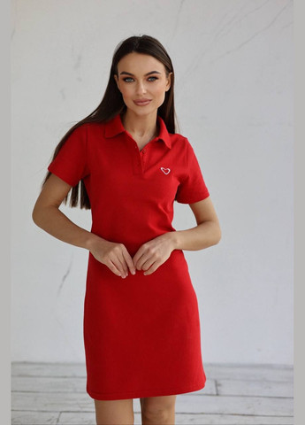 Красное женское платье лакоста No Brand