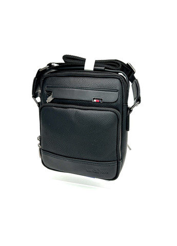 Чоловіча сумка з еко-шкіри Bradford 8923-2 чорна 24 х 20 х 7.5 No Brand (371682045)