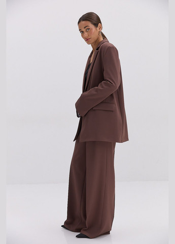Жіночий костюм брючний з палаццо шоколадний Arjen (317233874)
