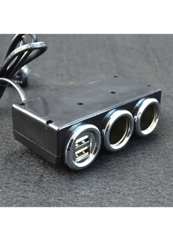 Автомобільний розгалужувач прикурювача 610 2 USB 120W для заряджання пристроїв у машині двійник 12V 24V No Brand (380166897)