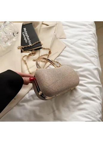 Жіноча маленька сумка, міні-сумка месенджер крос боді блискуча(золото) No Brand (366220370)