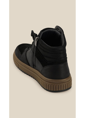 Черные кеды мужские mbs02304 черный shop (2888000013057) LAWA