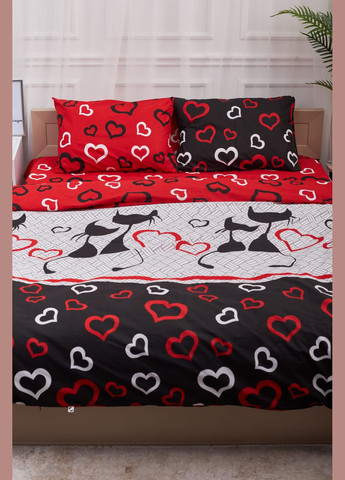 Пододеяльник Бязь Gold Люкс King Size 220 x 240 см (MS-870000579) Moon&Star Love Cats (303576302)