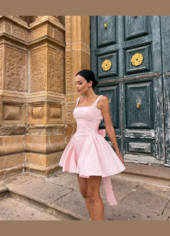 Рожева святковий, кежуал, коктейльна, вечірня жіноча сукня з відкритою спиною FINO Mode