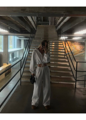 Костюм оверсайз з укороченим худі та штанами вільного крою More_bboutique Спортивний костюм (368636280)