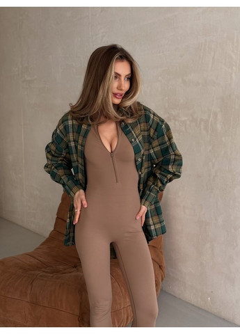 Сорочка КАРТАТА колір зелений-кемел milirud (366291709)