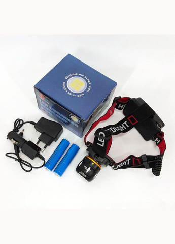 Фонарь налобный светодиодный водонепроницаемый с 2 аккумуляторами BL-T06B-P90, головной фонарик Bailong (364663643)