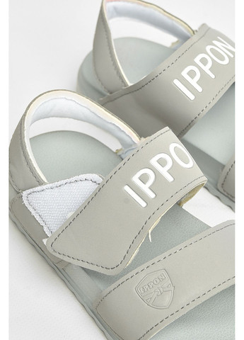 Серые сандали детские серого цвета на липучке Let's Shop