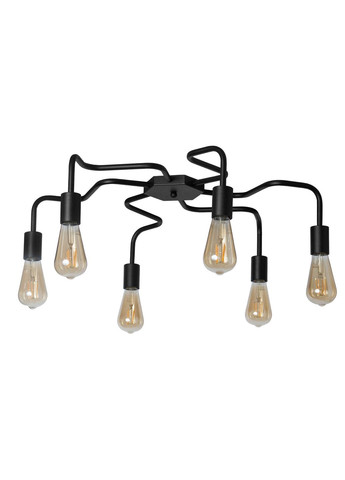 Люстра лофт Laminari стельова на шість ламп NL 17503-6 BK MSK Electric (325882586)