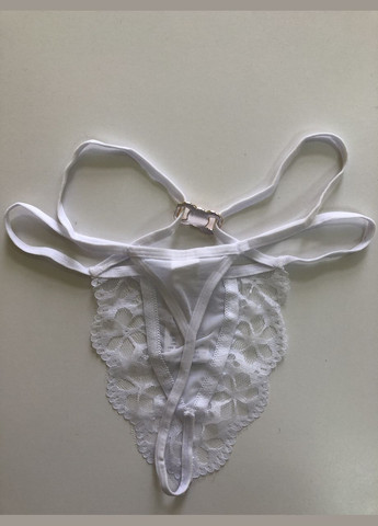 Кружевные трусики стринги с жемчужиной Honey Fashion Accessories One Size (S/M/L) белый (2-241) No Brand (313442641)