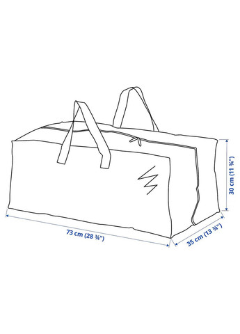 Сумка для коляски ІКЕА FRAKTA 73x35x30 см 76 л блакитний (90149148) IKEA (267898963)