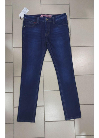 Джинси New Sky чоловічі на флісі стрейч теплі завужені 38 сині Newsky (350349667)