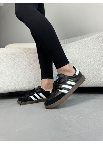 Черные демисезонные кроссовки мужские adidas samba og black адидас самба No Brand