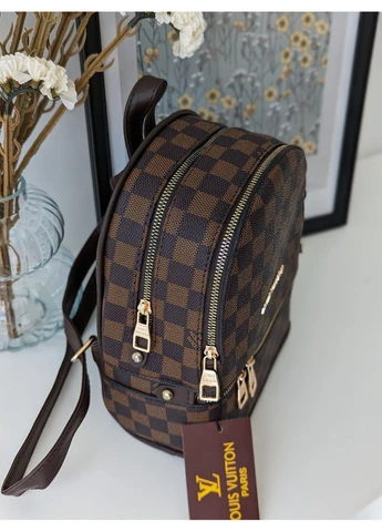 Жіночий коричнево-чорний рюкзак Kleo Backpack Коуч Клео MDR No Brand (369935131)