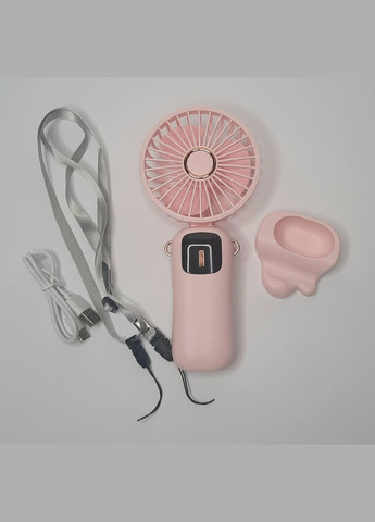 Портативний ручний вентилятор від USB та акумулятора Fan Y6 рожевий No Brand (319169384)