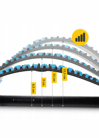 Тренажер для растяжения спины и позвоночника 4 уровня Black/Blue (P-5905973400305) 4FIZJO (304995867)