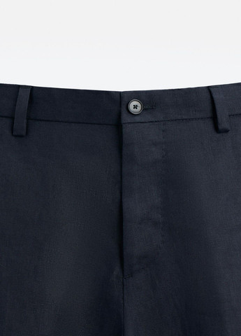 Темно-синие классические демисезонные брюки Zara