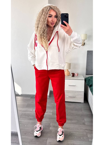 Костюм Вишенка двунитка Турция, соп худые свободного кроя и брюки джогеры Україна (357075960)