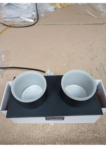 Светильник точечный PRD S 3626S-2 BK на 2 лампочки Sirius (342069841)