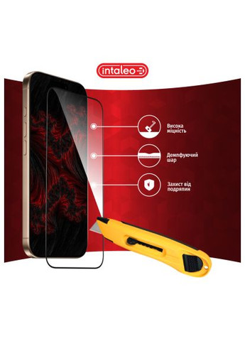 Скло захисне (1283126593802) Intaleo Full Glue Apple iPhone 16 Pro Black (366479488)