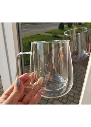 Чашка 250 мл с двойными стенками двойным стеклом A-7004 A-Plus (317203779)