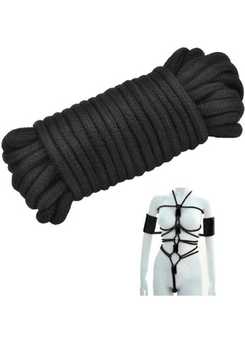 БДСМ-веревка для связывания и бондажа черного цвета 10 метров We Love (284279613)