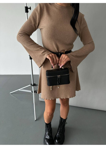 Бежева святковий, повсякденний жіноча сукня з ангори Avanti однотонна